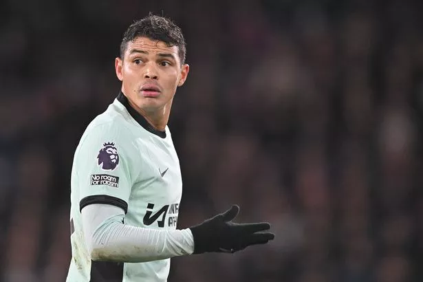 LONDON, ENGLAND - FEBRUARY 12: Thiago Silva of Chelsea gestures during the Premier League match between Crystal Palace and Chelsea FC at Selhurst Park on February 12, 2024 in London, England. (Photo by Vince Mignott/MB Media/Getty Images)