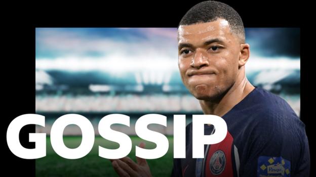 Kylian Mbappe and the gossip logo