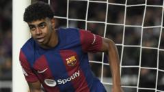 Teenage winger Yamal scores twice as Barca are held